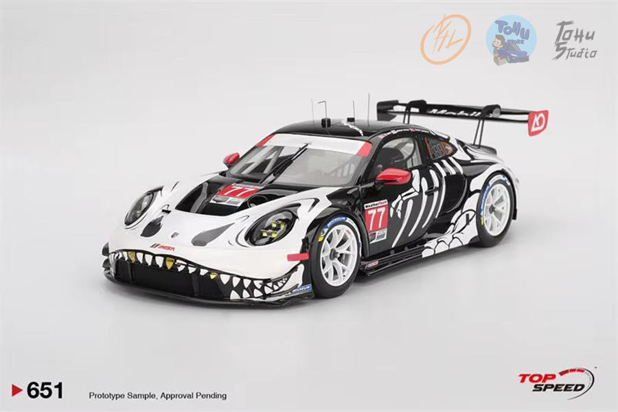 Porsche 911 GT3 R #77 AO Racing "Skeleton Rexy" 2025 IMSA Petit Le Mans