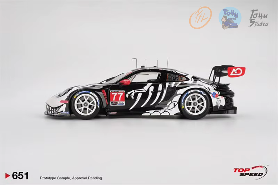 Porsche 911 GT3 R #77 AO Racing "Skeleton Rexy" 2025 IMSA Petit Le Mans
